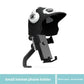 Rearview mirror with helmet, black option: black small helmet visor over a black phone holder