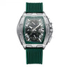 Silver Case Green Face