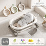 Cream Gray Floating Mat Bath Net Basin x3