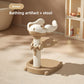 Baby bath support shown with its base tray, seat ring and shower parts