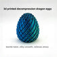 Close view of the overlapping printed scales on the dragon egg fidget toy