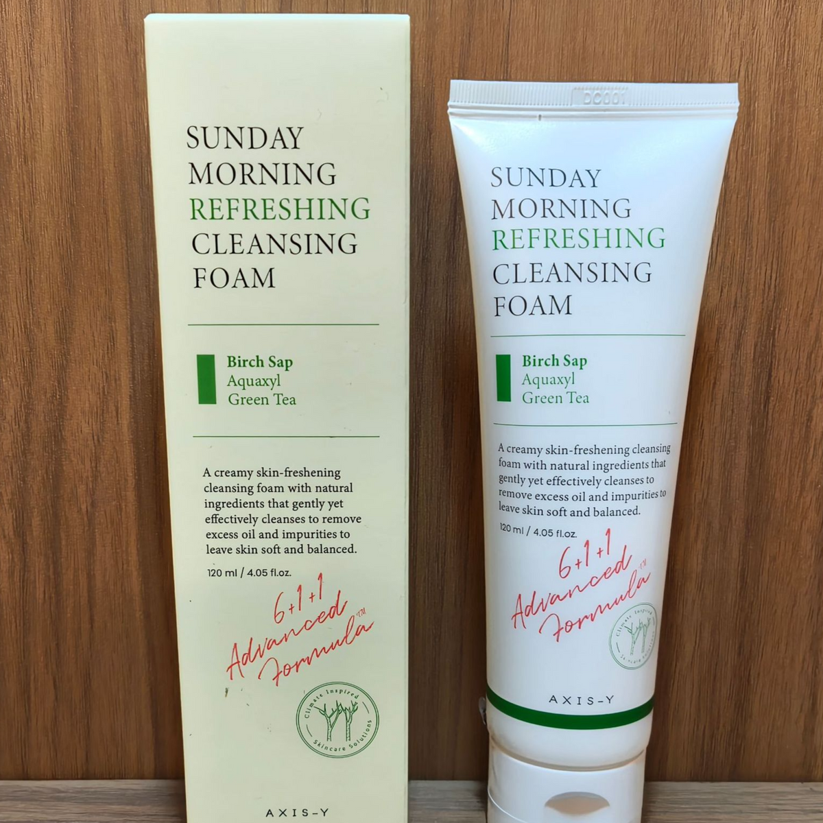 Option photo: AXIS-Y Sunday Morning Refreshing Cleansing Foam, 120 ml tube with its carton