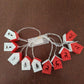 Wooden house LED string lights, Christmas Tree Reindeer design, option image for 2 m, 10 lamps, battery box