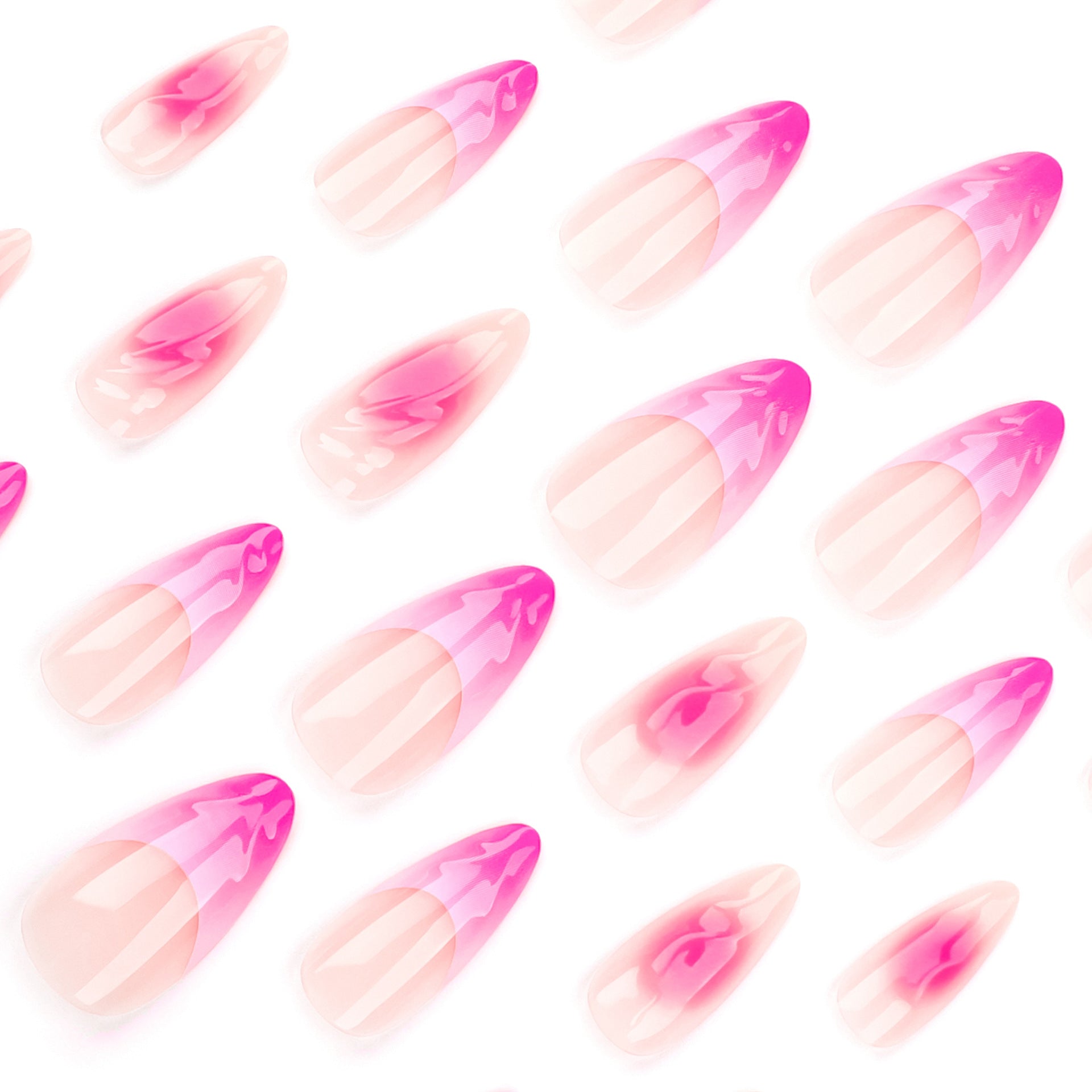 Ombre gradient wearable nail tips | side profile detail close up