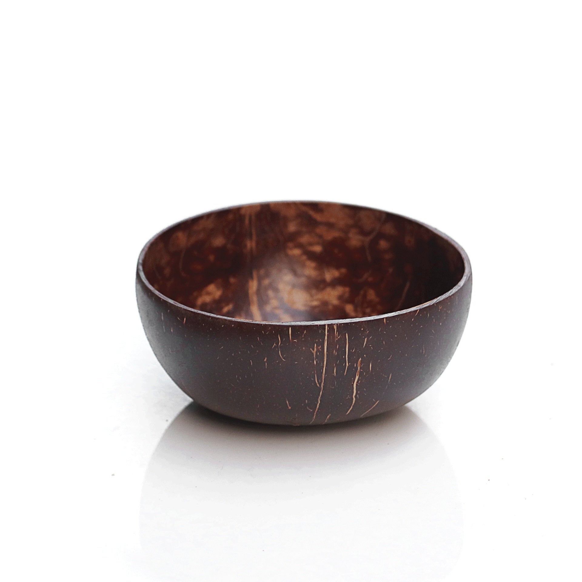 Coconut Shell Bowl with Wood Utensils | in use scenario daily moment