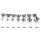 Minimalist cubic zirconia stainless steel stud earring on a white background