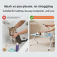 Foldable pet grooming stand, eight hole mesh top on the folding frame