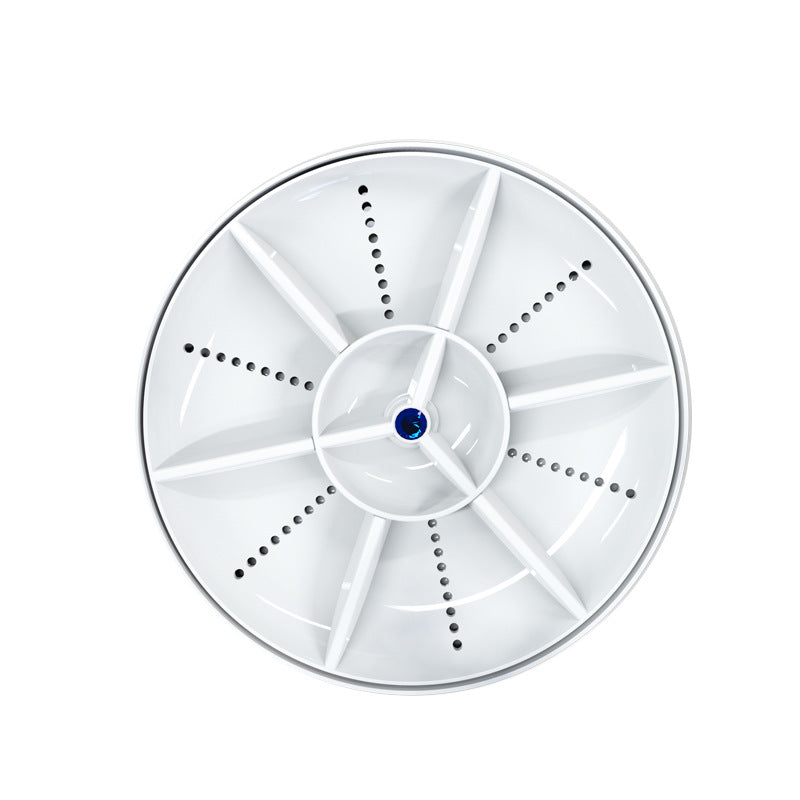 White round vortex dishwasher disc with a blue gem at the center, option photo for Gem Blue