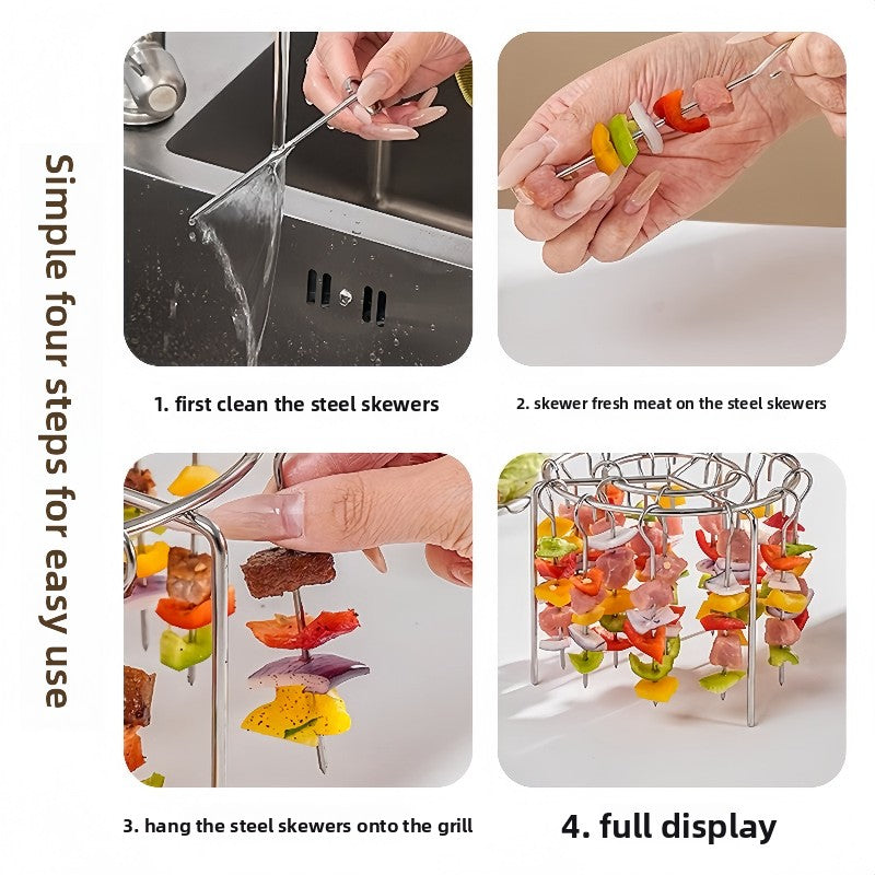 Air Fryer Barbecue Grill with Skewers
