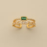 Emerald Open Ring