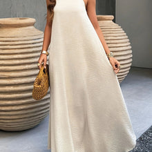 Womens Halter Neck Sleeveless Maxi Dress