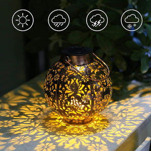 Solar Garden Projection Lamp | pattern projection on patio wall