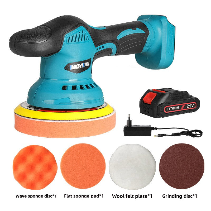 21V 1B1C US option: polishing machine, one 21V battery, charger with US plug and four pads