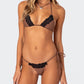 Lace Bikini Set with Tie | close detail finishing touch