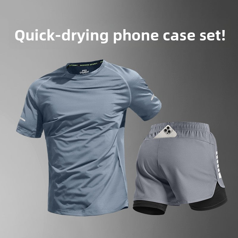 Quick-dry running shorts with rear zip pocket detail