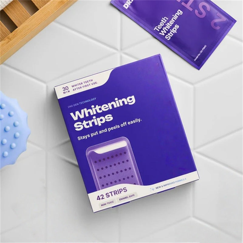 Purple Teeth Whitening Strips | side angle
