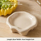 Glossy beige ceramic wavy edge storage tray, 20 x 19 x 5 cm, 8in option