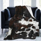 Cow Print Flannel Blanket Soft