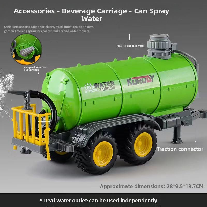 Reversible plow implement for the toy farm tractor role-play set