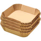 Natural unbleached wood pulp disposable air fryer paper liner with tall pleated sides