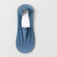 Skin color invisible socks pair showing cotton sole and breathable mesh top panel