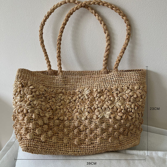 Raffia Hand-Woven Tote Bag