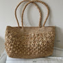 Raffia Hand-Woven Tote Bag, Natural Straw, Beach and Market Carryall