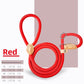 Orange rope slip lead formed into the neck loop that slides over the dog's head