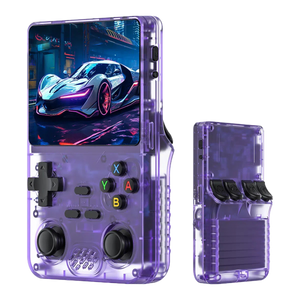 Handheld game console front view showing the color screen, directional pad and face buttons