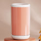 Orange plain pet paw wash cup in the basic style without a paw graphic, large size, on a pedestal