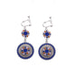 Vintage boho tassel clip-on earrings for non pierced ears, zinc alloy drop pair photographed on white background
