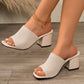 Womens High Heel Slip On Sandals