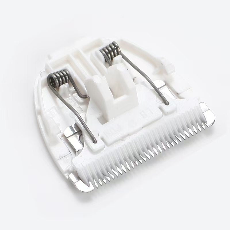 White 30-tooth replacement blade head with two spring clips for Yingchen pet clippers, White option