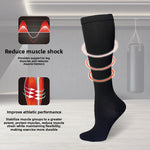 Mid calf nylon sport sock with a ribbed cuff and graduated knit shown against a plain studio background