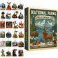 Illustrated Christmas advent calendar gift box