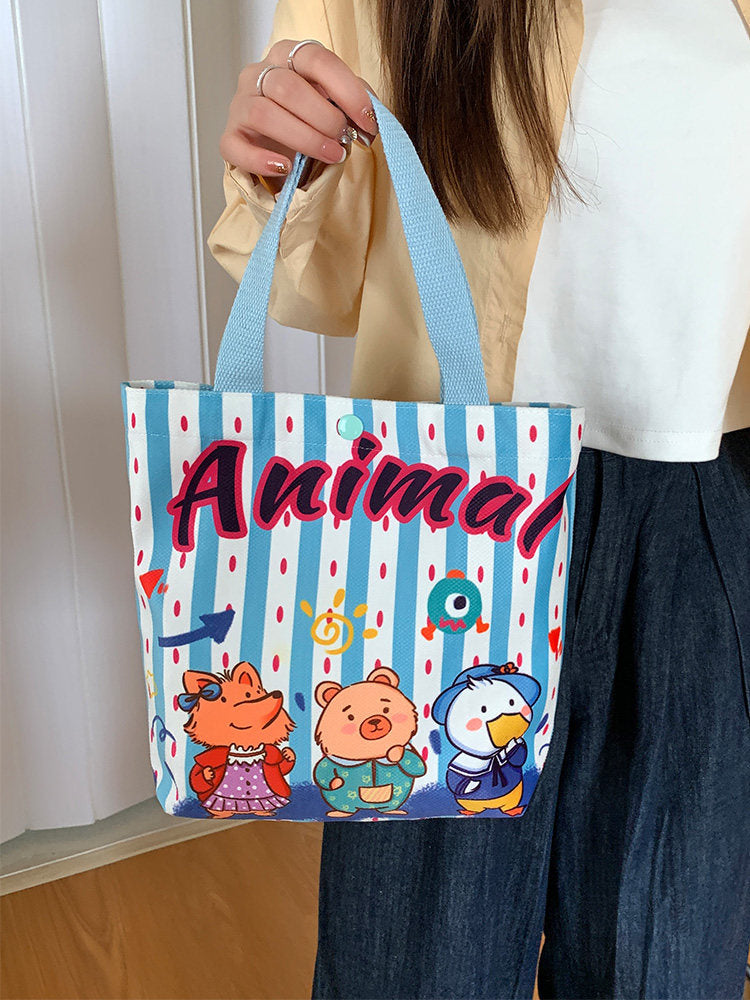 Canvas tote bag chocolate bear design