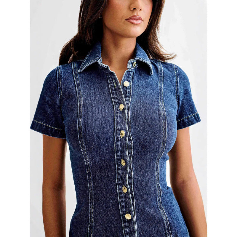 Denim Two-piece Set | scale reference