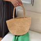 Handmade Women's Large-Capacity Tote Bag | scale reference with hand