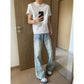 Light blue loose-fit jeans