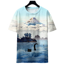 Herren T-Shirt mit Digitaldruck Streetwear Freizeit-Oberteil