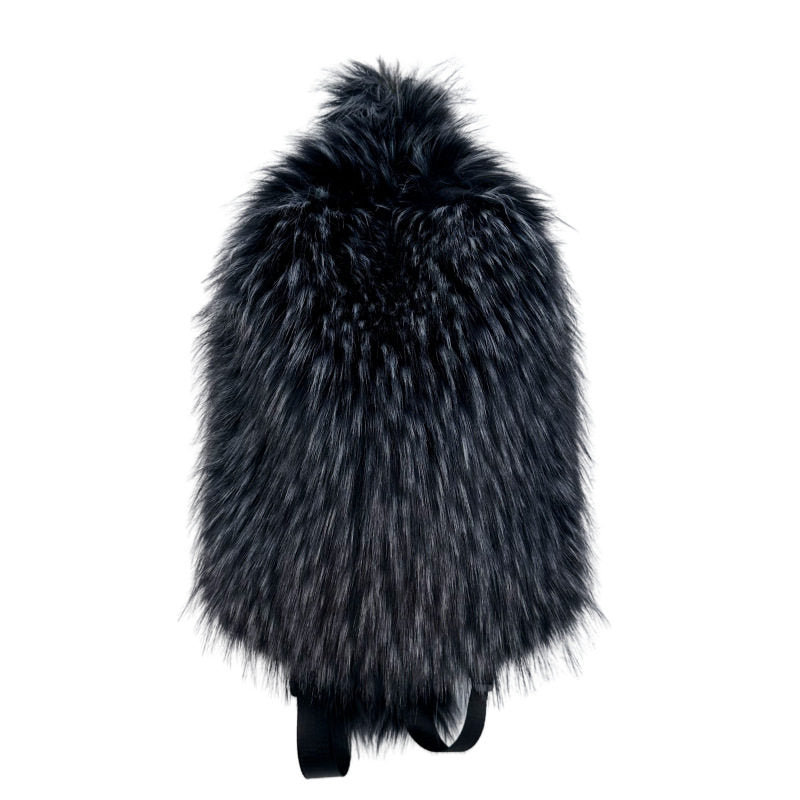 Plush Fur Travel Backpack | alternative angle product detail
