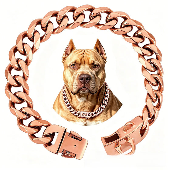 Stainless Steel Cuban Link Dog Collar