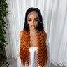 Black to Ginger Orange Ombre, 34 in