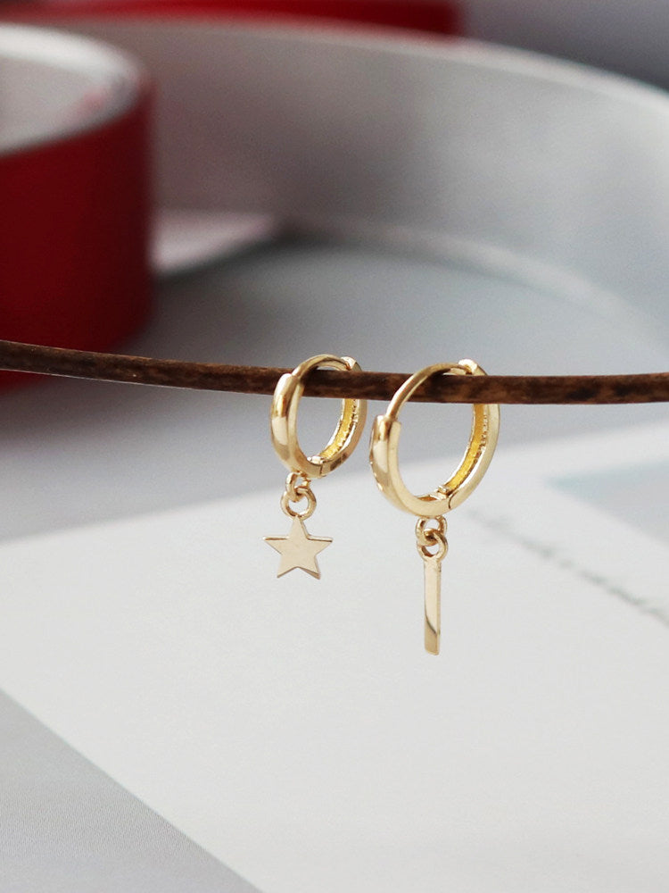 Pair lifted up to the light with the drop chain hanging in a straight line