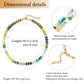 Jade green colorway of the stone bead necklace with glass daisy flowers and freshwater pearls