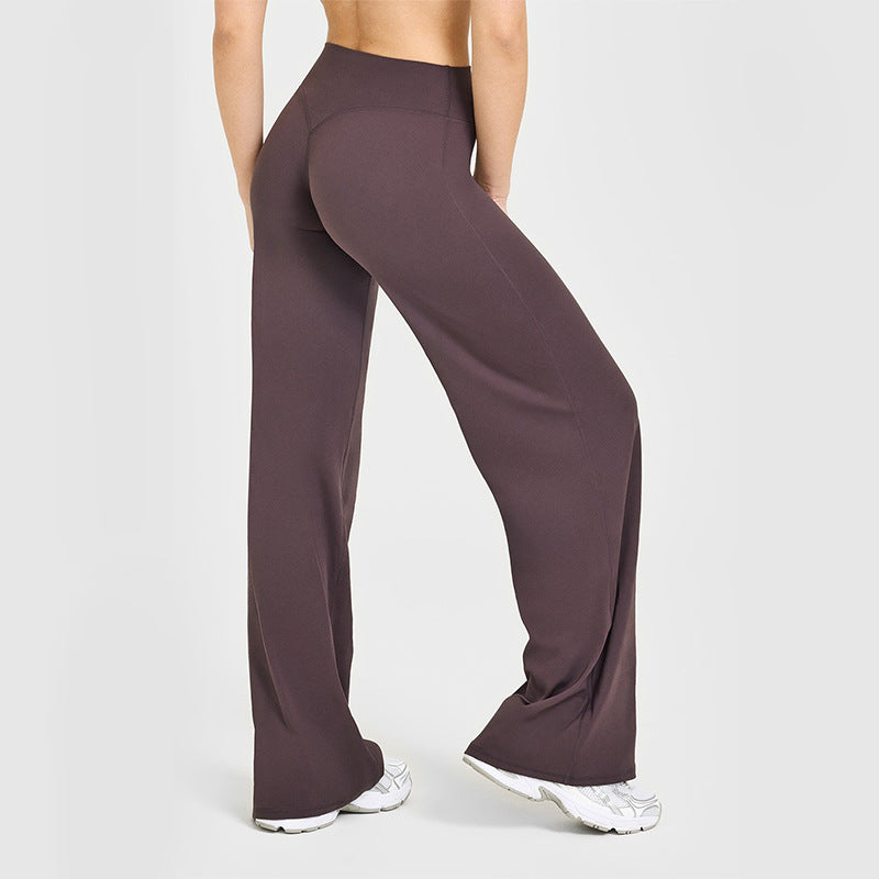 Loose high-waist yoga pants color swatch front view