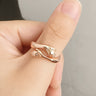 Hug ring rose gold / Adjustable opening