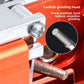 Orange chainsaw chain sharpener with adjustable star knobs and the carbide grinding head