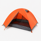 Close up of the camping tent fabric seam and the pole sleeve detail