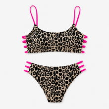 Leopard-Print-String-Bikini-Set